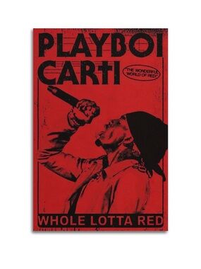Playboi Carti Poster Rapper Music 24” X 16” Canvas New Sealed